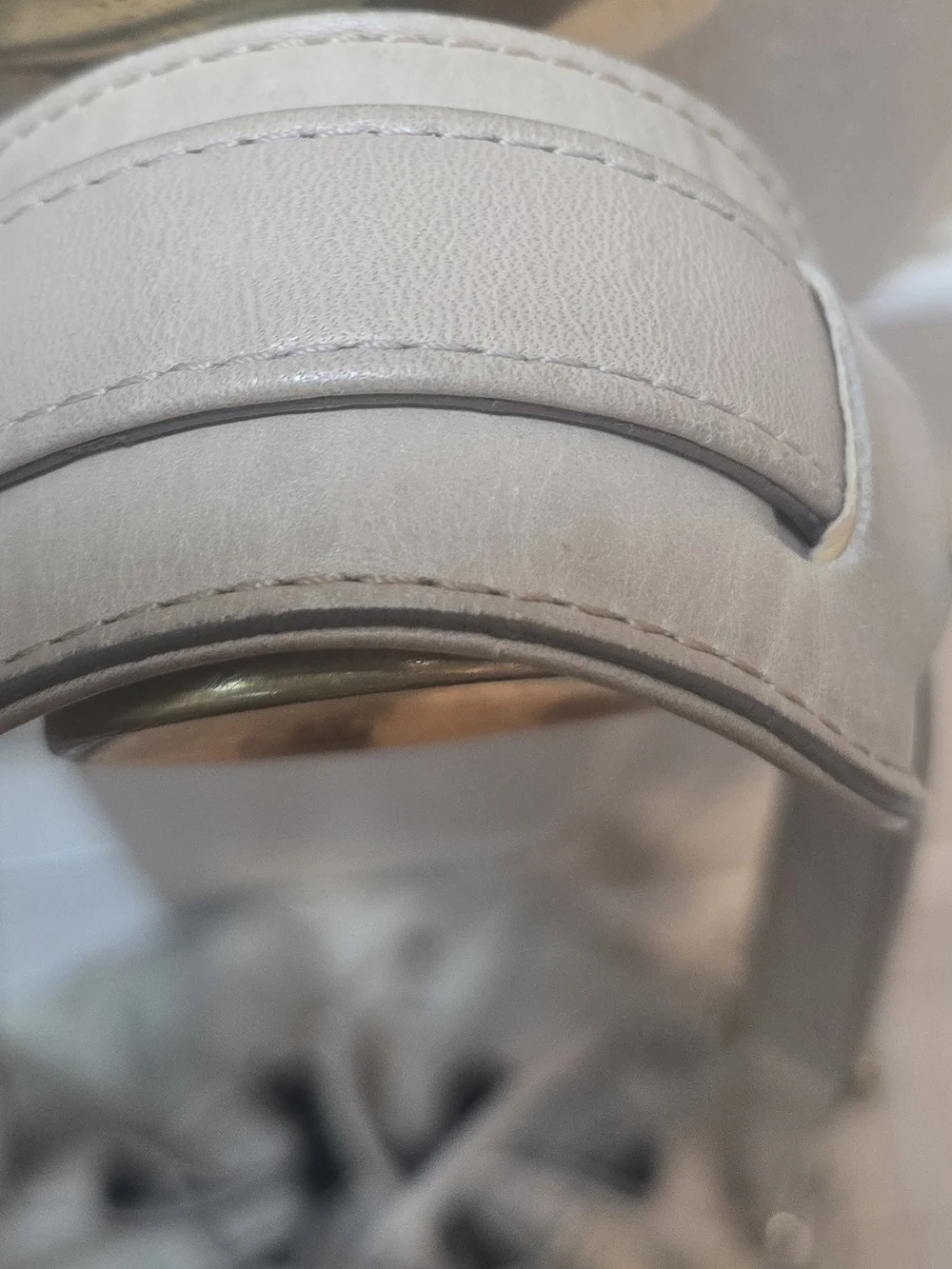 MCM Beige Leather Drawstring Bucket Bag - Picture 4 of 16